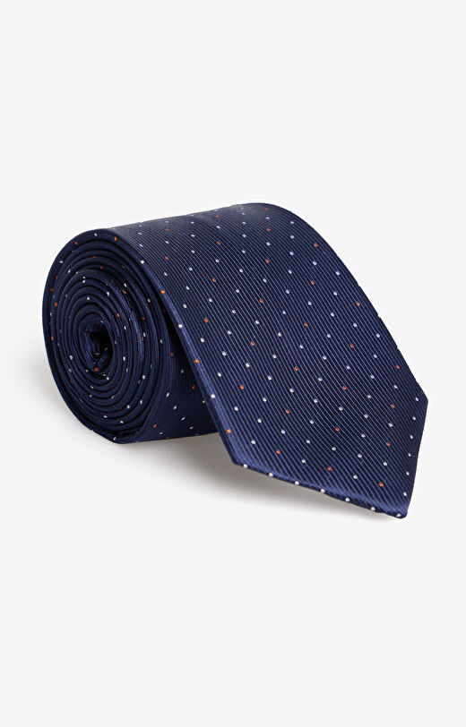 Jedwabny krawat w kropki