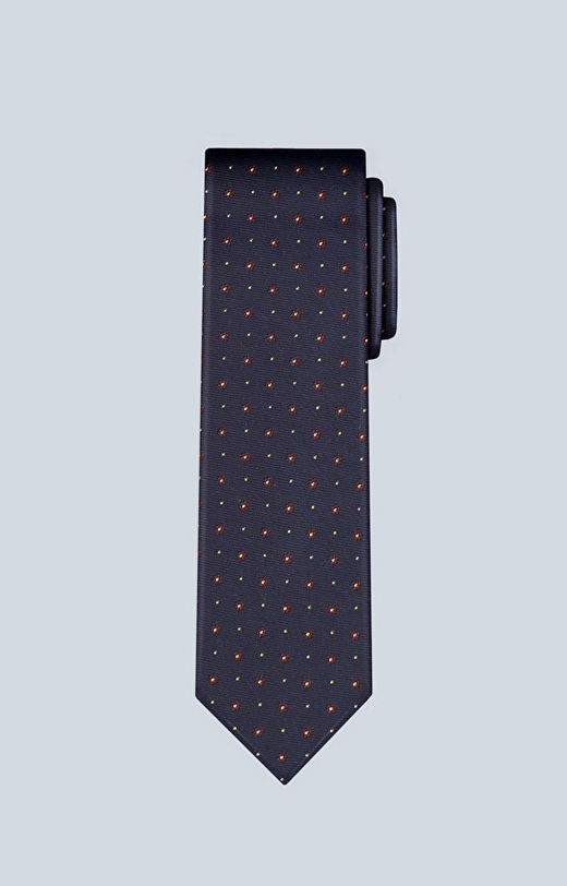 Jedwabny krawat z dodatkiem bawełny