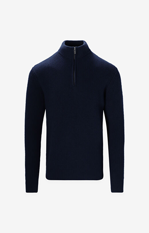 Sweter typu quarter zip