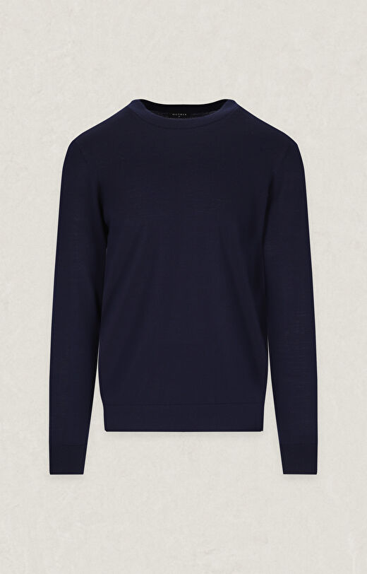 Gładki sweter round neck