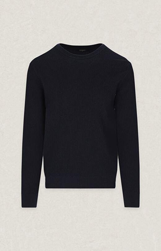 Sweter round neck w prążek