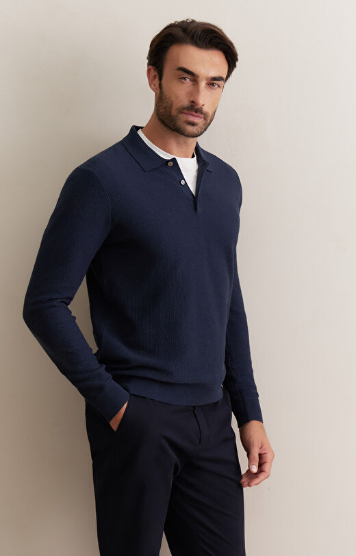 Bawełniany sweter polo