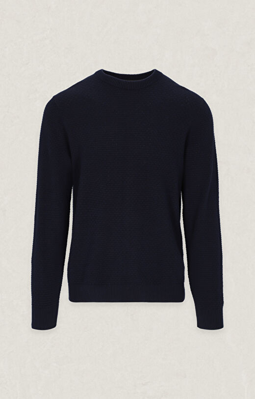 Geometryczny sweter round neck