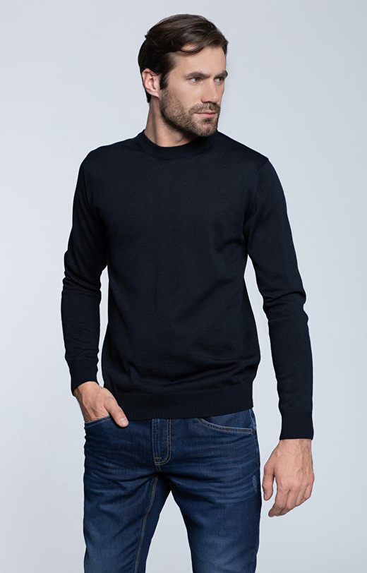 Lekki, ekologiczny sweter z dodatkiem wełny