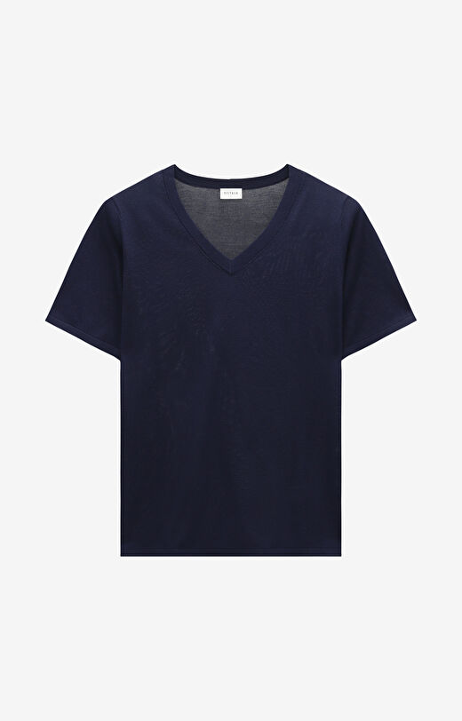 Swetrowy t-shirt v-neck