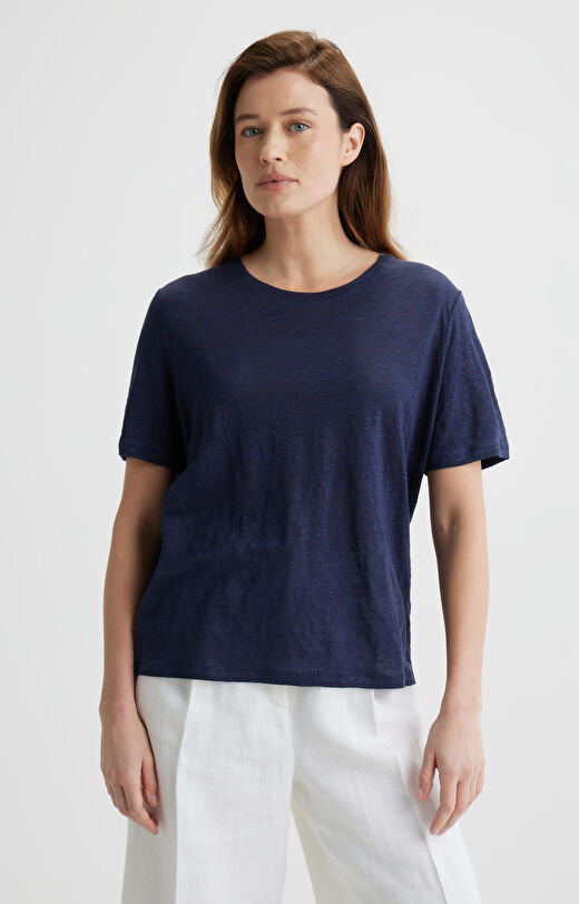 Lniany t-shirt