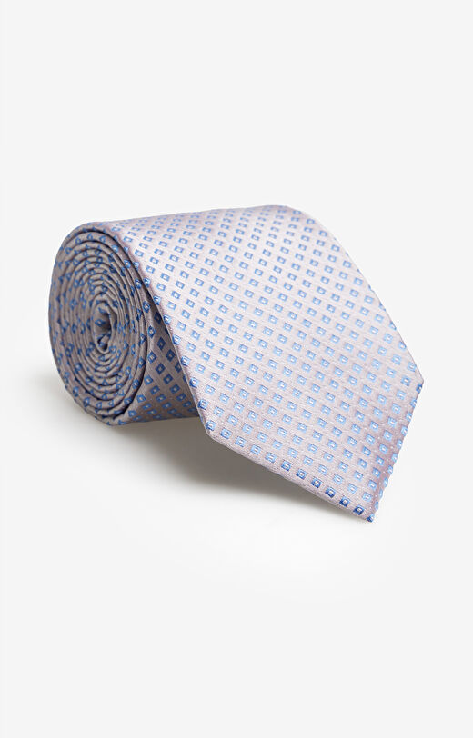 Jedwabny krawat w geometryczny wzór