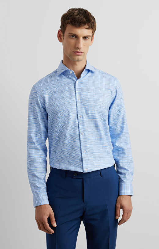 Koszula slim w kratę