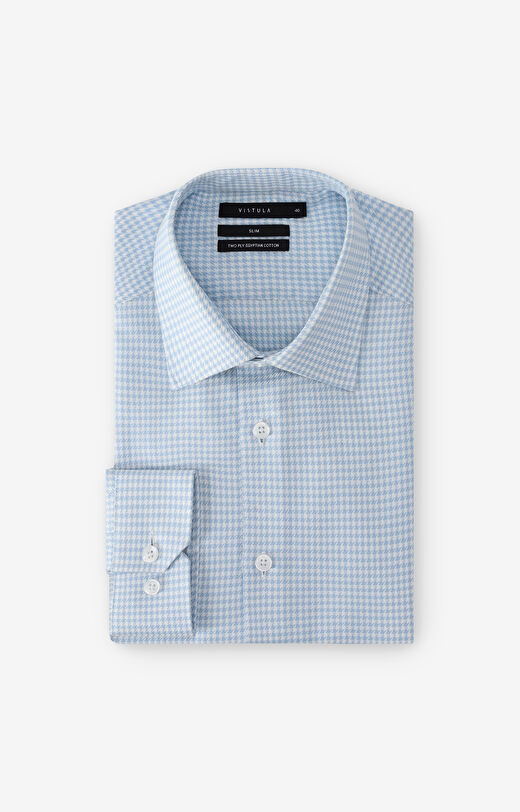 Koszula slim w mikrowzór