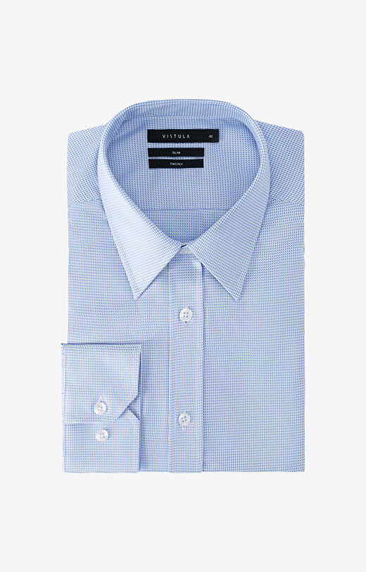 Koszula slim w mikrowzór