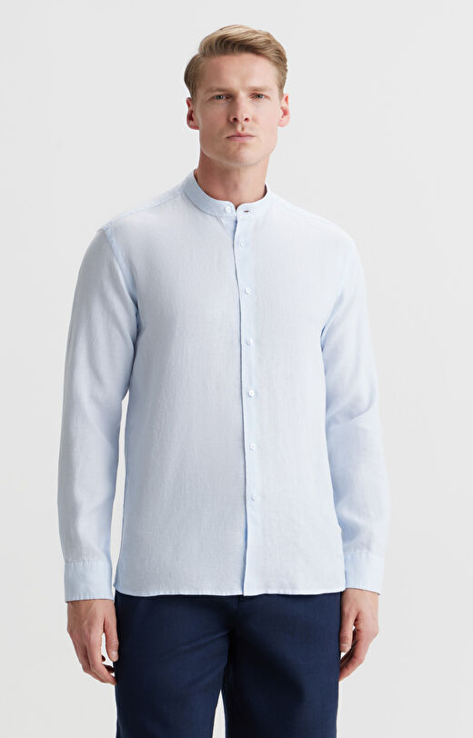 Koszula lniana slim fit