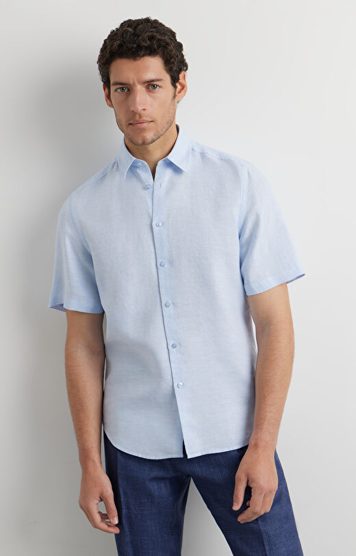 Lniana koszula regular