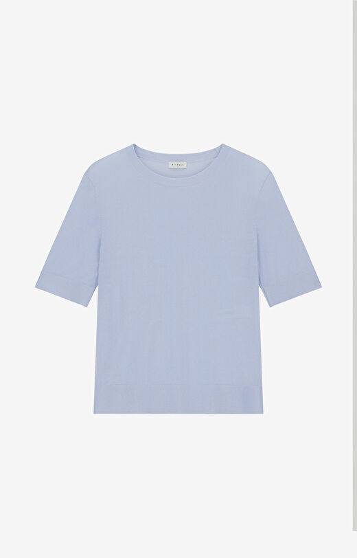 T-shirt swetrowy slim