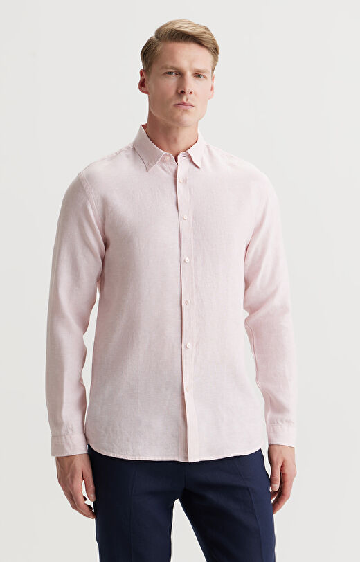 Koszula lniana slim fit