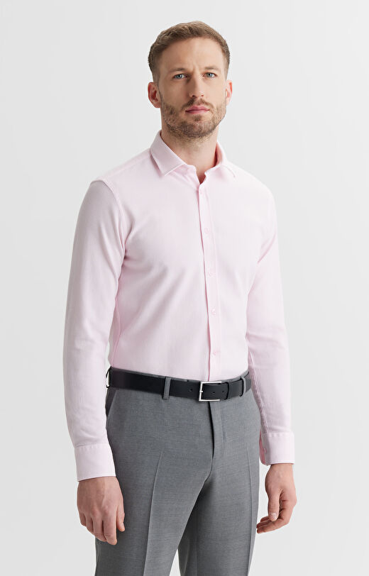 Koszula slim fit w mikrowzór