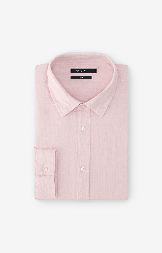 Koszula lniana slim fit