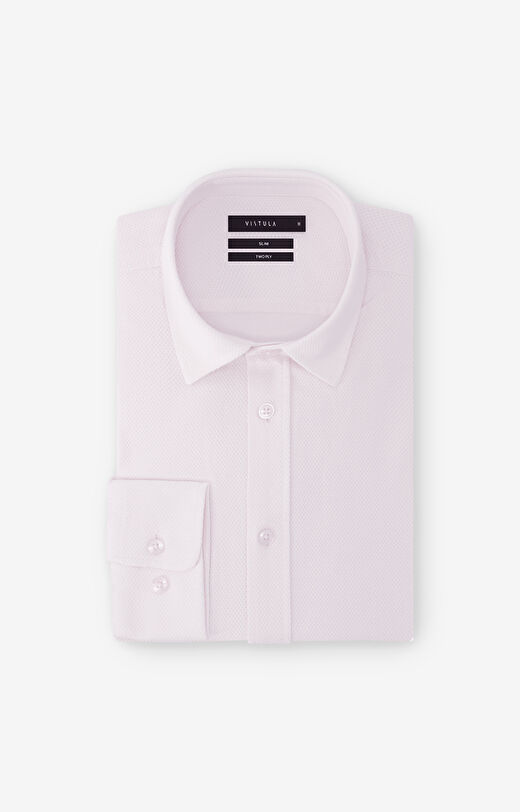 Koszula slim fit w mikrowzór