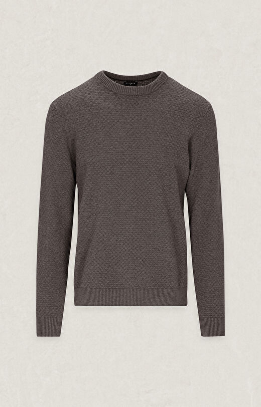 Geometryczny sweter round neck