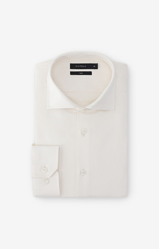 Koszula slim w geometryczny mikrowzór