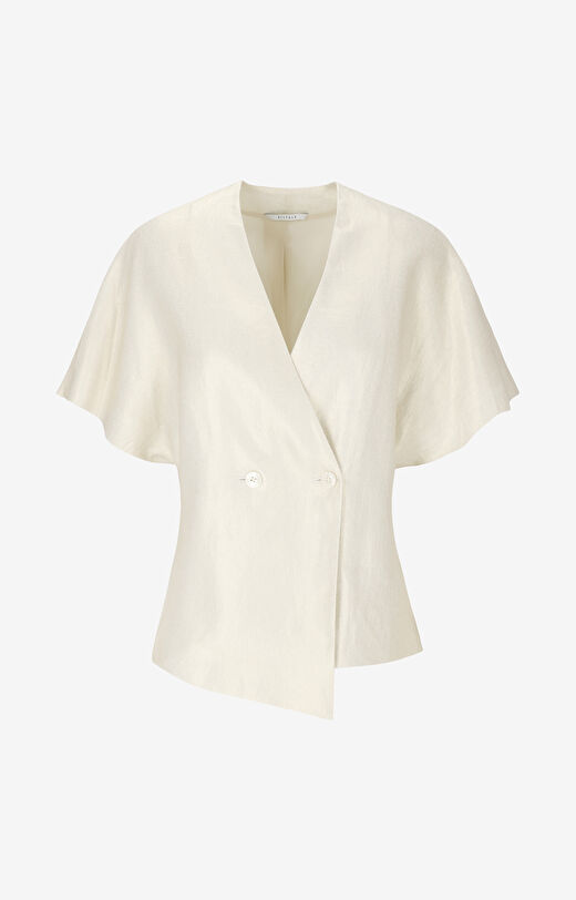 Lniana marynarka kimonowa