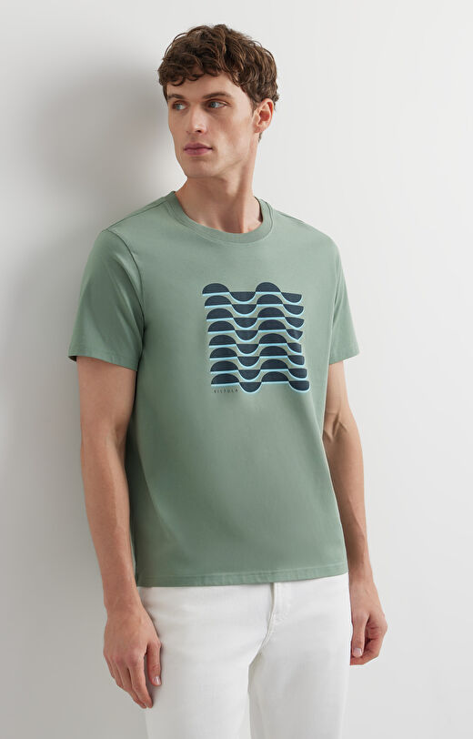 Miętowy t-shirt VISTULA