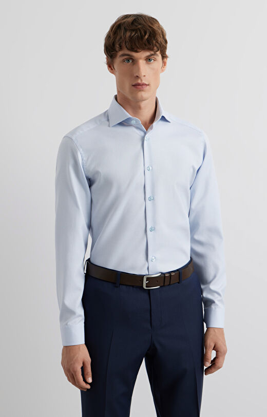 Koszula slim w mikrowzór