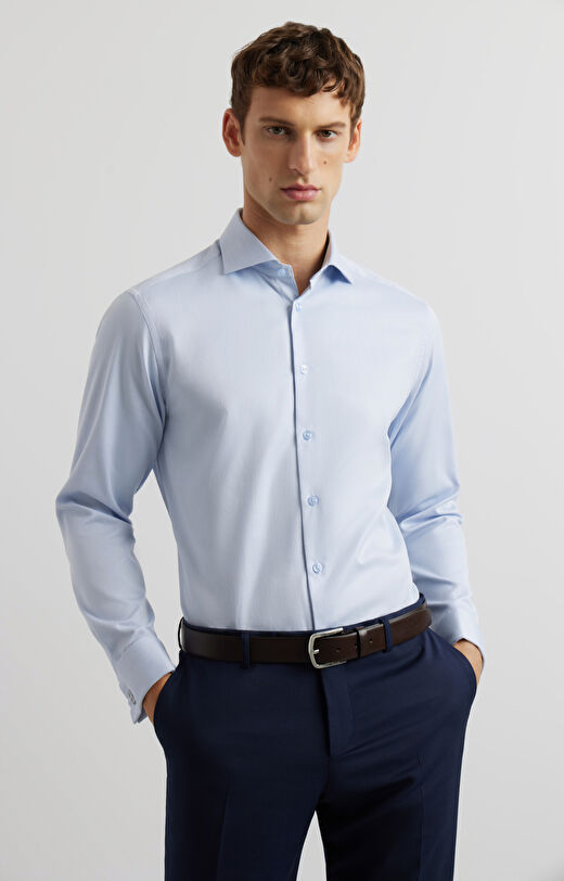 Koszula slim w mikrowzór