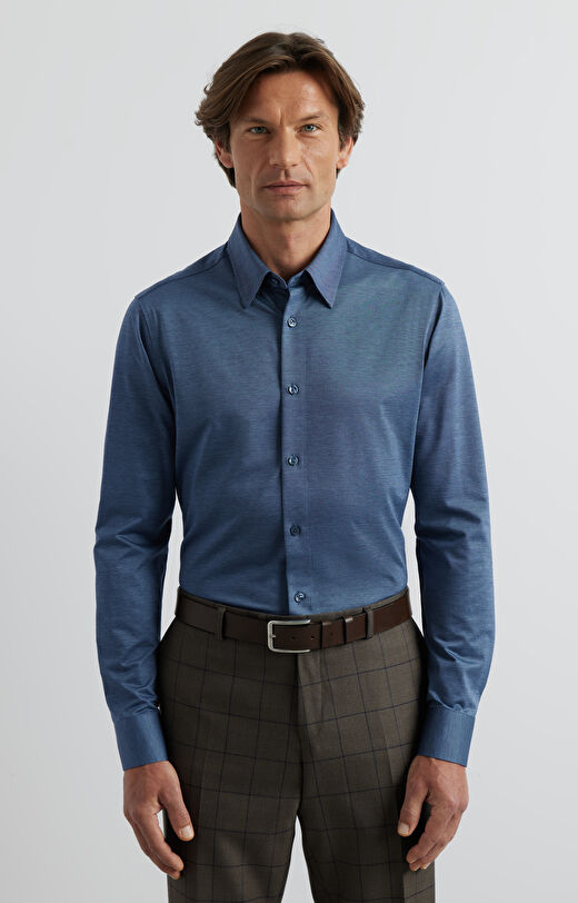 Dzianinowa koszula slim