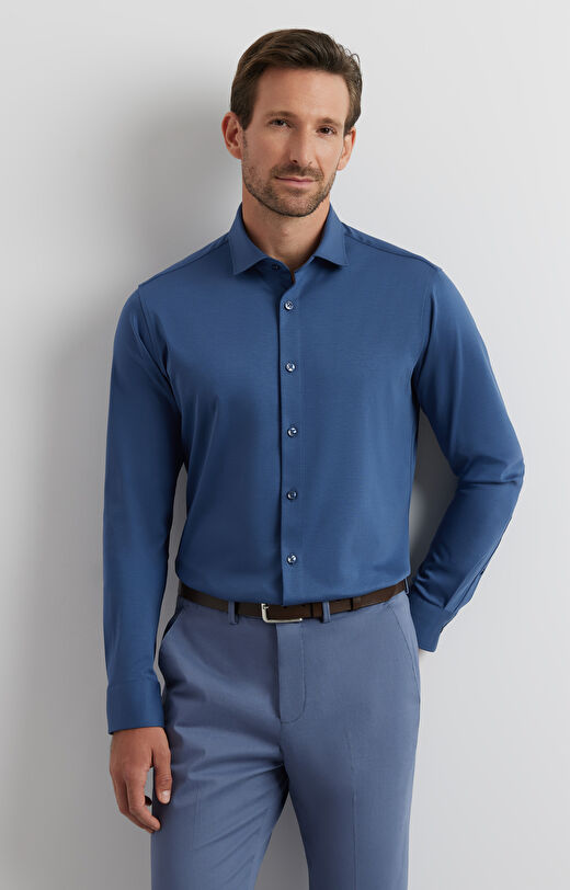 Dzianinowa koszula slim