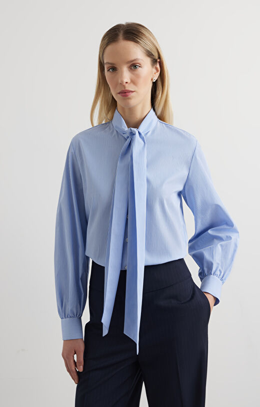 Koszula slim z wiązaniem