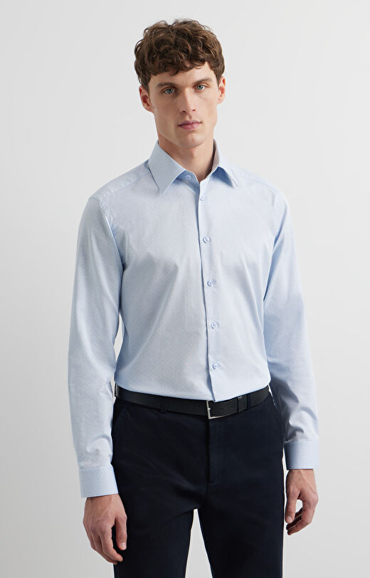 Koszula slim w mikrowzór