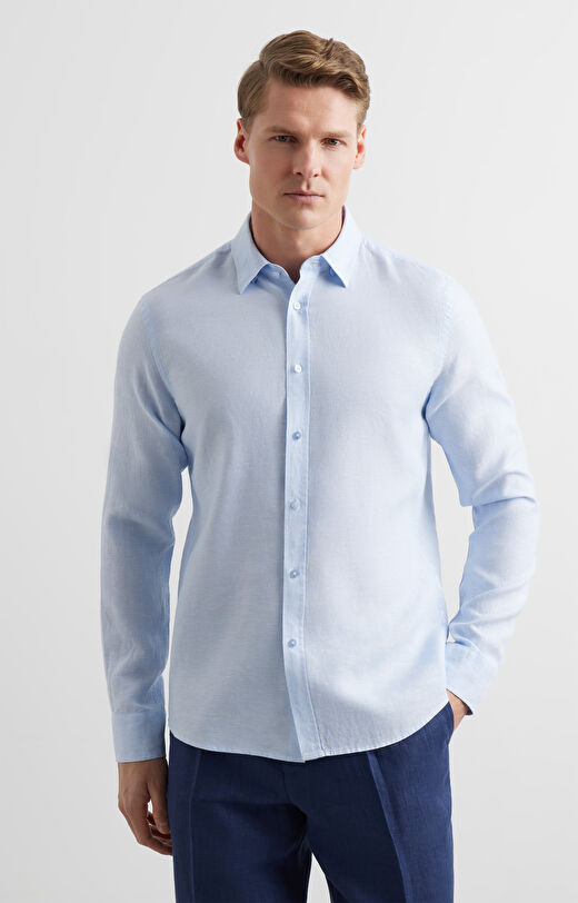 Lniana koszula regular