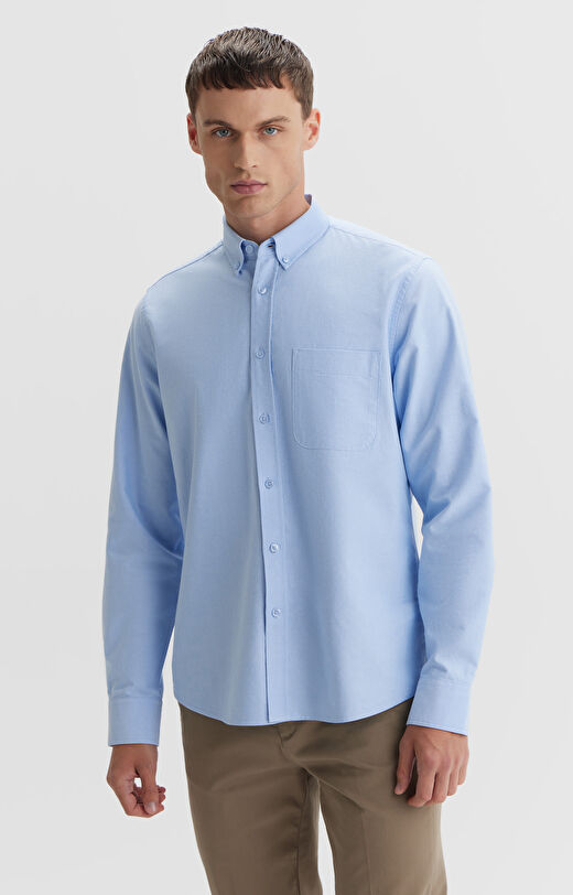 Koszula męska typu Oxford z kieszonką