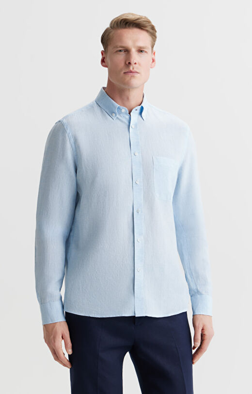 Koszula lniana regular fit