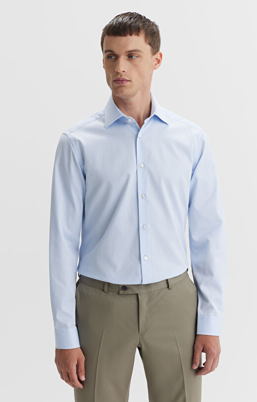 Niebieska koszula slim fit