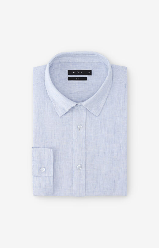 Koszula lniana slim fit