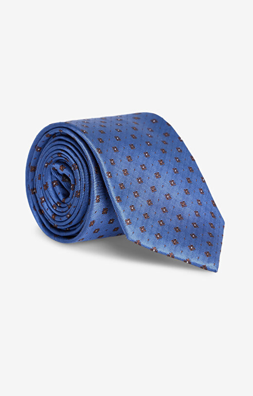 Jedwabny krawat w kwiatowy wzór