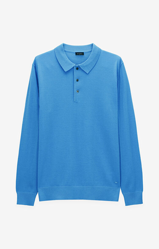 Sweter z rozpinanym kołnierzem