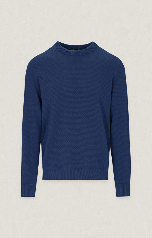 Geometryczny sweter round neck