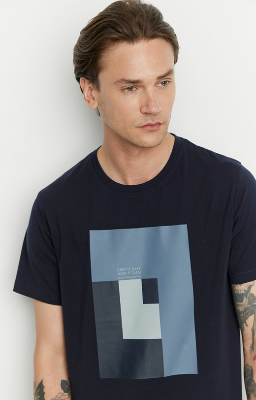 Bawełniany t-shirt z nadrukiem