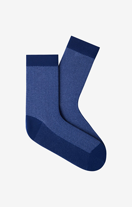 Długie skarpety w jodełkę