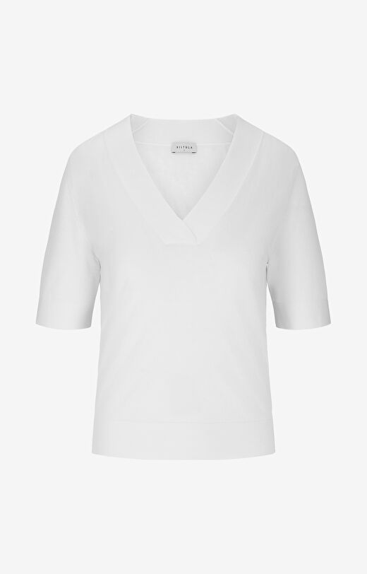 T-shirt swetrowy slim