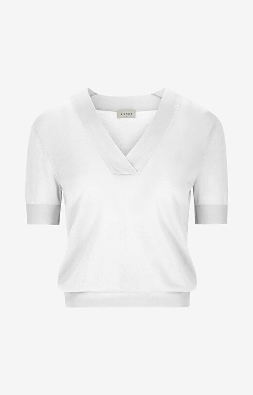 T-shirt swetrowy slim