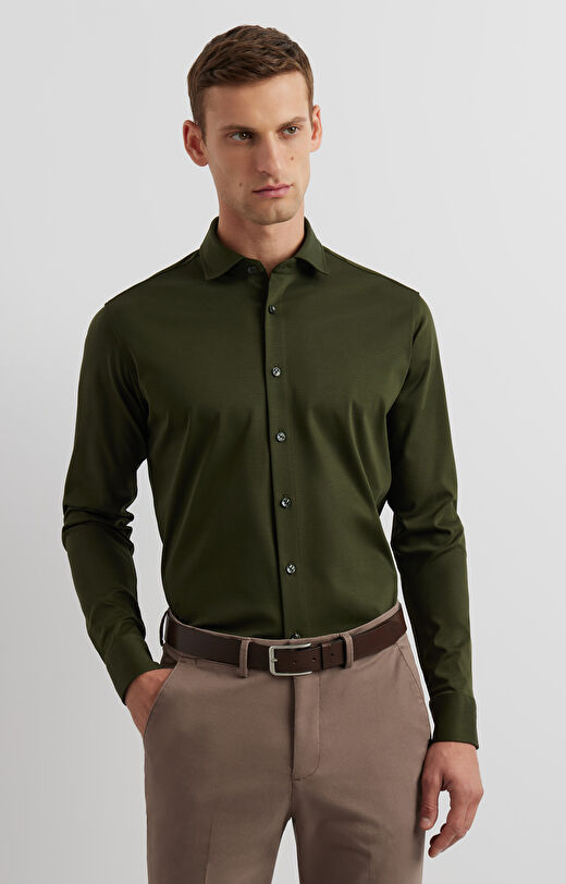 Dzianinowa koszula slim