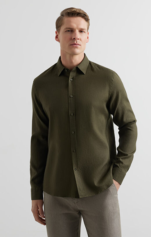 Lniana koszula regular