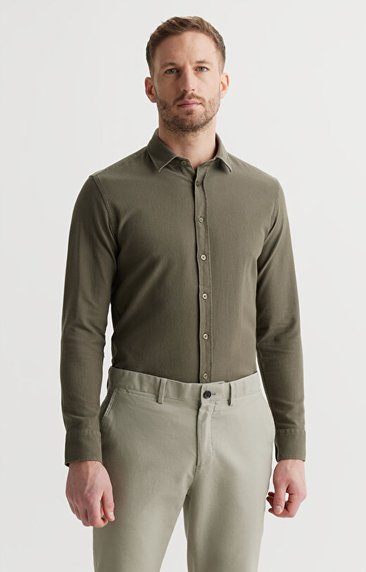 Koszula slim fit w mikrowzór