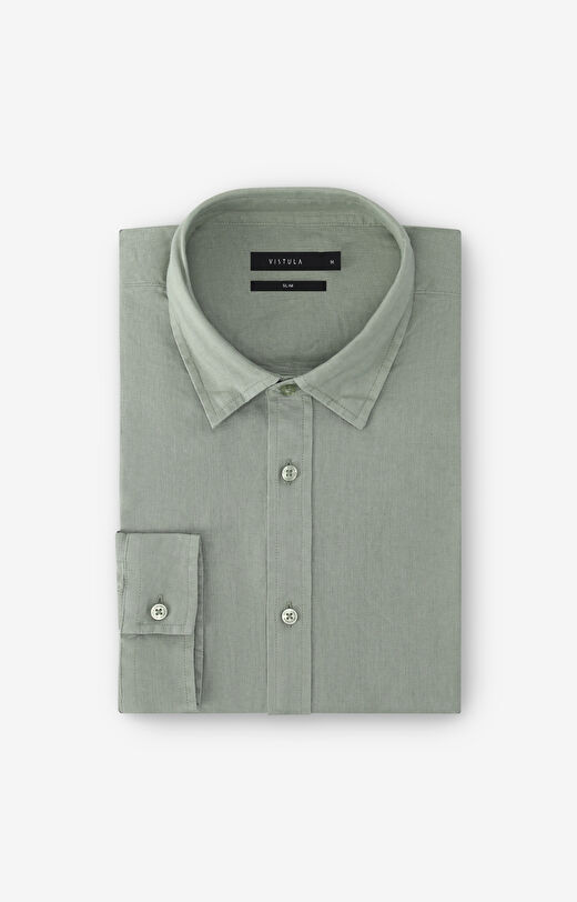 Koszula lniana slim fit