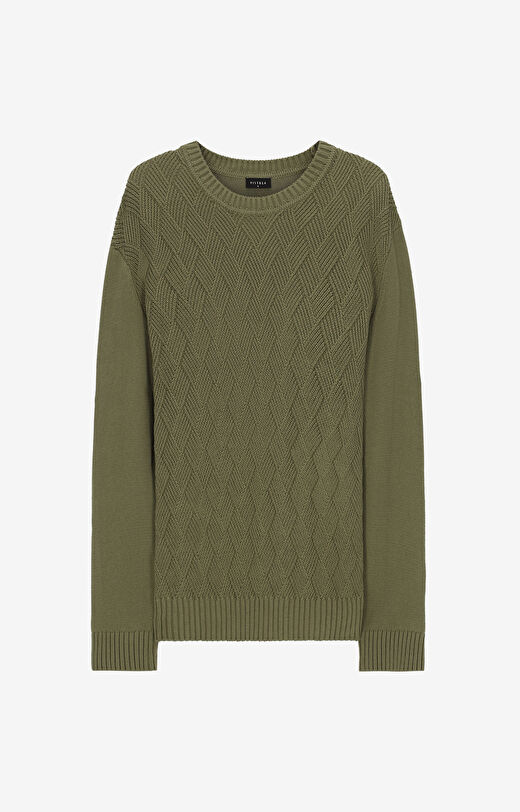 Sweter w strukturalny wzór