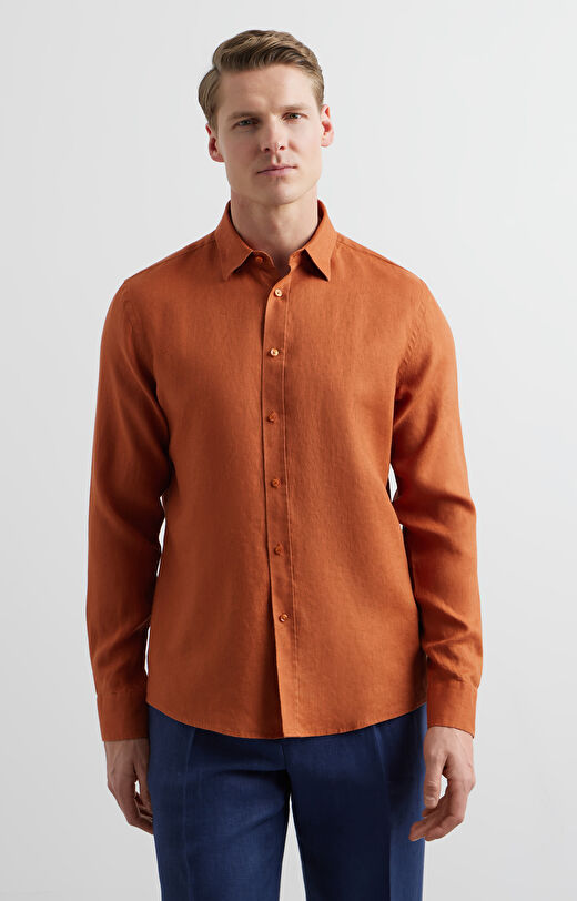Lniana koszula regular