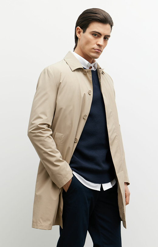 Płaszcz z naturalnym wypełnieniem